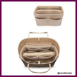 Felt Purse Organizer Insert Zipper Tote Shaper Speedy Neverfull Fit